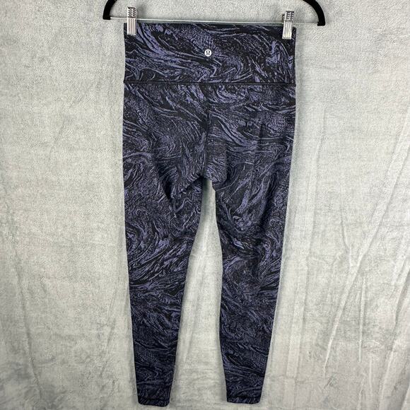 Lululemon Leggings Womens 8 Blue Wunder Under High Rise Tight Luxtreme Workout - Picture 6 of 12